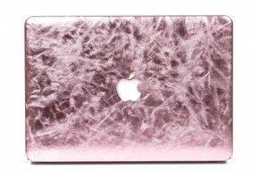 Lunso MacBook Air 13 inch (2010-2017) cover hoes - case - shiny leer roze