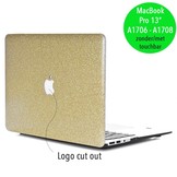 Lunso cover hoes glitter goud voor de MacBook Pro 13 inch (2016-2019)