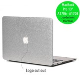 Lunso cover hoes glitter zilver voor de MacBook Pro 13 inch (2016-2019)