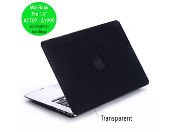 Lunso MacBook Pro 15 inch (2016-2020) cover hoes - case - glanzend zwart