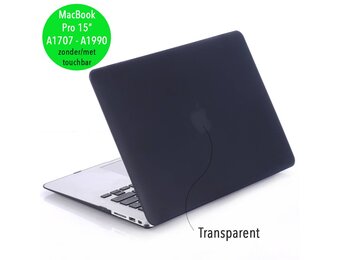 Lunso MacBook Pro 15 inch (2016-2020) cover hoes - case - mat zwart