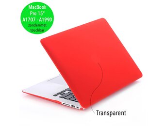 Lunso MacBook Pro 15 inch (2016-2020) cover hoes - case - mat rood