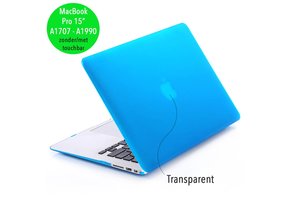 Lunso MacBook Pro 15 inch (2016-2020) cover hoes - case - mat lichtblauw