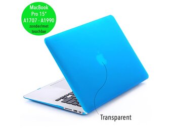 Lunso MacBook Pro 15 inch (2016-2020) cover hoes - case - mat lichtblauw