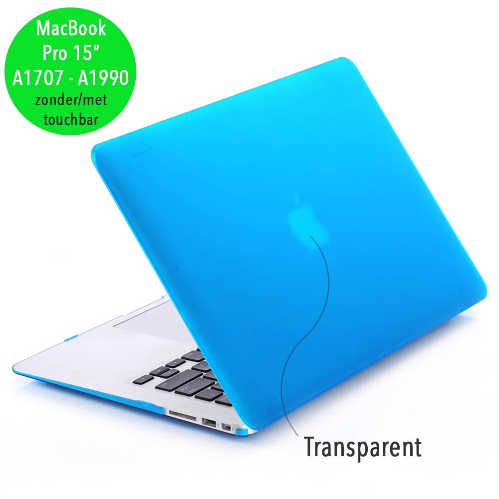 Lunso matte cover hoes lichtblauw voor de MacBook Pro 15 inch (2016-2020)