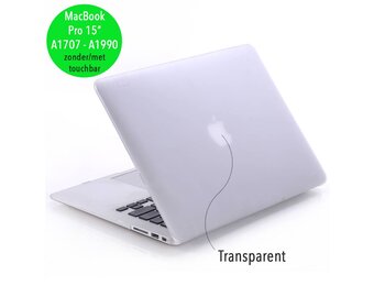 Lunso MacBook Pro 15 inch (2016-2020) cover hoes - case - mat transparant