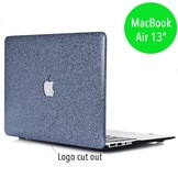 Lunso cover hoes glitter blauw voor de MacBook Air 13 inch (2010-2017)