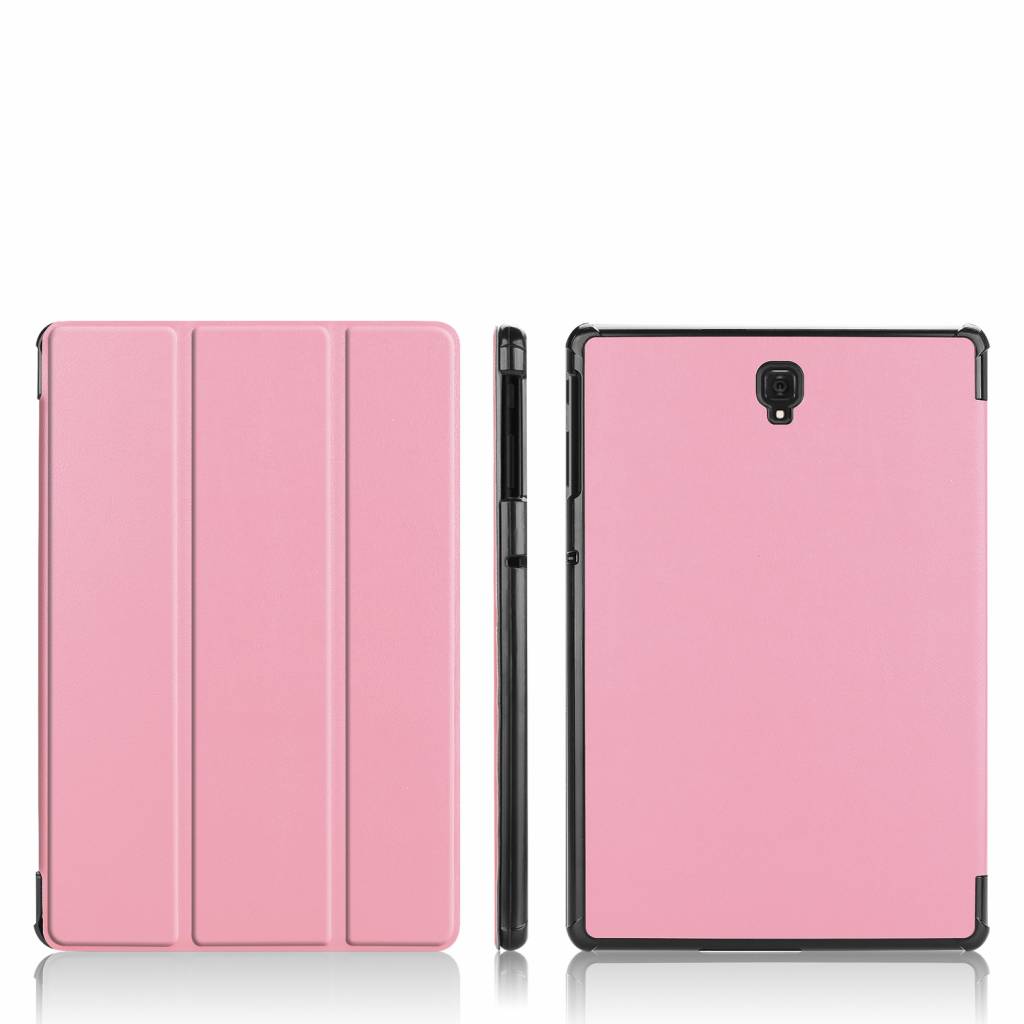 3-Vouw sleepcover hoes lichtroze voor de Samsung Galaxy Tab S4 10.5 inch