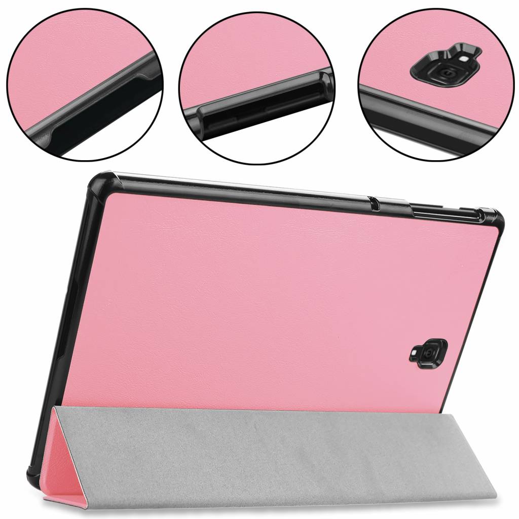 3-Vouw sleepcover hoes lichtroze voor de Samsung Galaxy Tab S4 10.5 inch