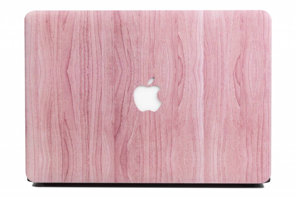 Lunso cover hoes houtlook roze voor de MacBook Pro 15 inch (2016-2020)