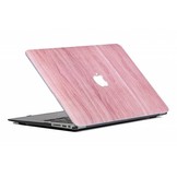 Lunso cover hoes houtlook roze voor de MacBook Pro 15 inch (2016-2020)