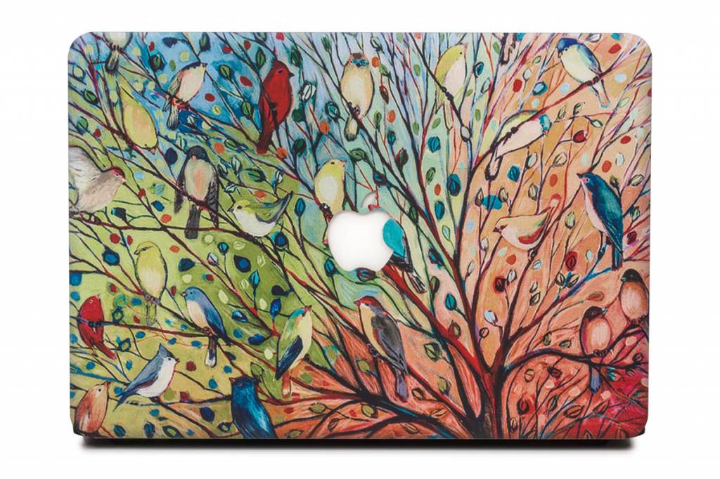 Lunso - cover hoes - MacBook Pro 13 inch (2016-2019) - boom met vogels