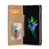 Caseme luxe wallet hoes bruin voor de iPhone XS Max
