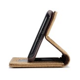 Caseme luxe wallet hoes bruin voor de iPhone XS Max