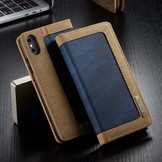 Caseme luxe wallet hoes blauw voor de iPhone XS Max