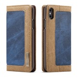 Caseme luxe wallet hoes blauw voor de iPhone XS Max