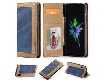 Caseme luxe wallet hoes - iPhone XS Max - blauw
