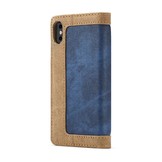 Caseme luxe wallet hoes blauw voor de iPhone XS Max