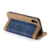 Caseme luxe wallet hoes blauw voor de iPhone XS Max