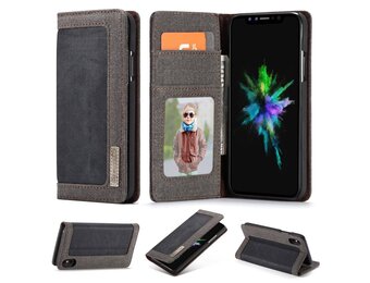 Caseme luxe wallet hoes - iPhone XS Max - zwart