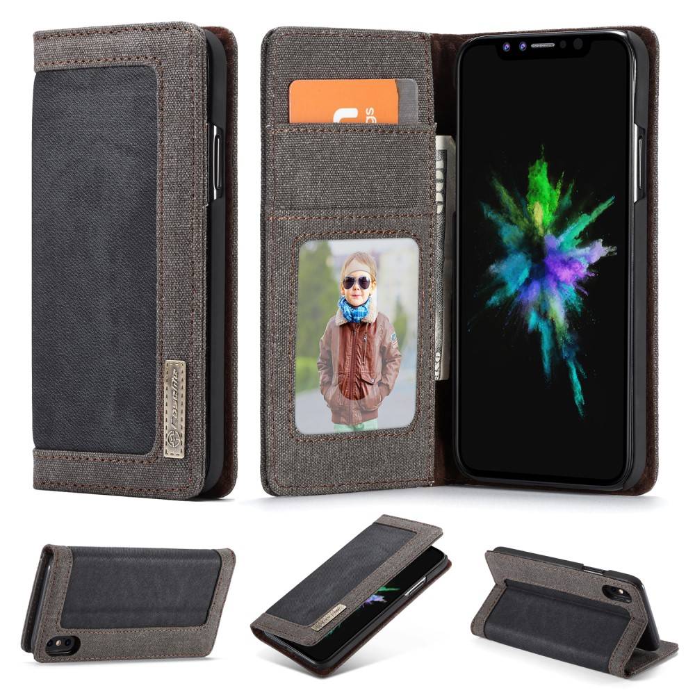 Caseme luxe wallet hoes zwart voor de iPhone XS Max