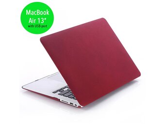 Lunso MacBook Air 13 inch (2010-2017) cover hoes - case - Sand bordeaux rood
