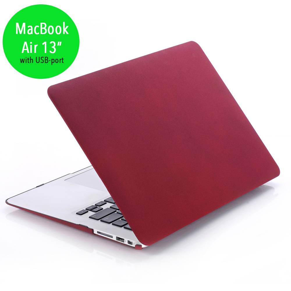 Lunso Sand cover hoes bordeaux rood voor de MacBook Air 13 inch (2010-2017)