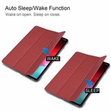 3-Vouw sleepcover hoes bordeaux rood voor de iPad Pro 11 inch (2018-2019)