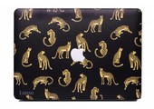 Lunso MacBook Air 13 inch (2010-2017) cover hoes - case - Leopard Black