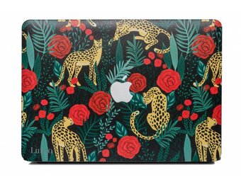 Lunso MacBook Air 13 inch (2010-2017) cover hoes - case - Leopard Roses