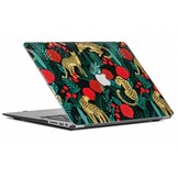Lunso Leopard Roses cover hoes voor de MacBook Air 13 inch (2010-2017)