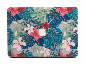 Lunso MacBook Air 13 inch (2018-2019) cover hoes - case - Tropical Red