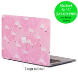 Lunso Flamingo Pink cover hoes voor de MacBook Air 13 inch (2018-2019)