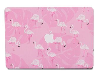 Lunso MacBook Air 13 inch (2018-2019) cover hoes - case - Flamingo Pink