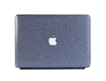 Lunso MacBook Air 13 inch (2018-2019) cover hoes - case - Glitter Donkergrijs