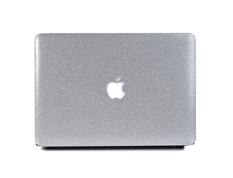 Lunso MacBook Air 13 inch (2018-2019) cover hoes - case - Glitter zilver
