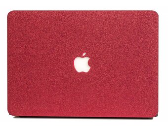 Lunso MacBook Air 13 inch (2018-2019) cover hoes - case - Glitter rood
