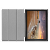 3-Vouw sleepcover hoes grijs voor de Lenovo Tab E10