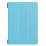 3-Vouw sleepcover hoes lichtblauw voor de Lenovo Tab E10