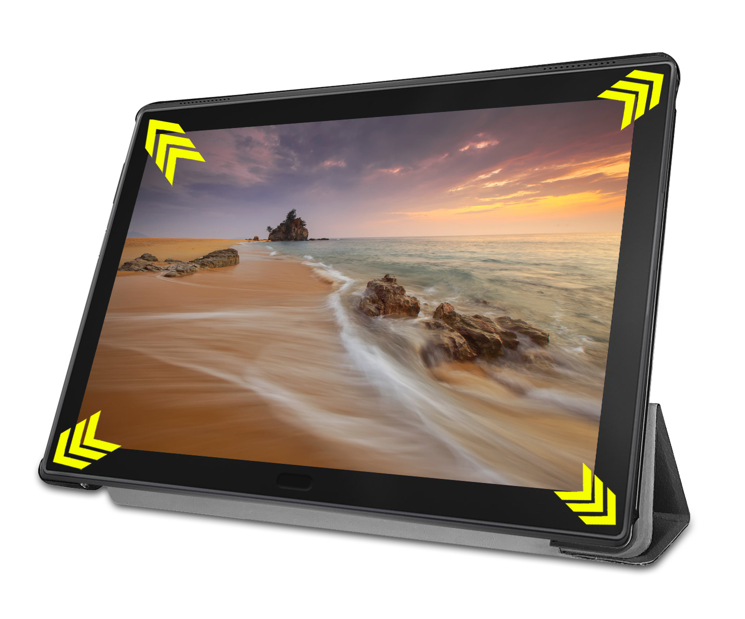 3-Vouw sleepcover hoes rood voor de Lenovo Tab E10