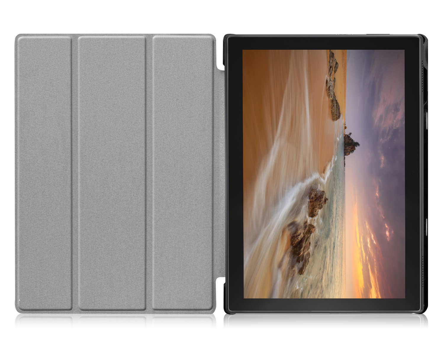 3-Vouw sleepcover hoes rood voor de Lenovo Tab E10