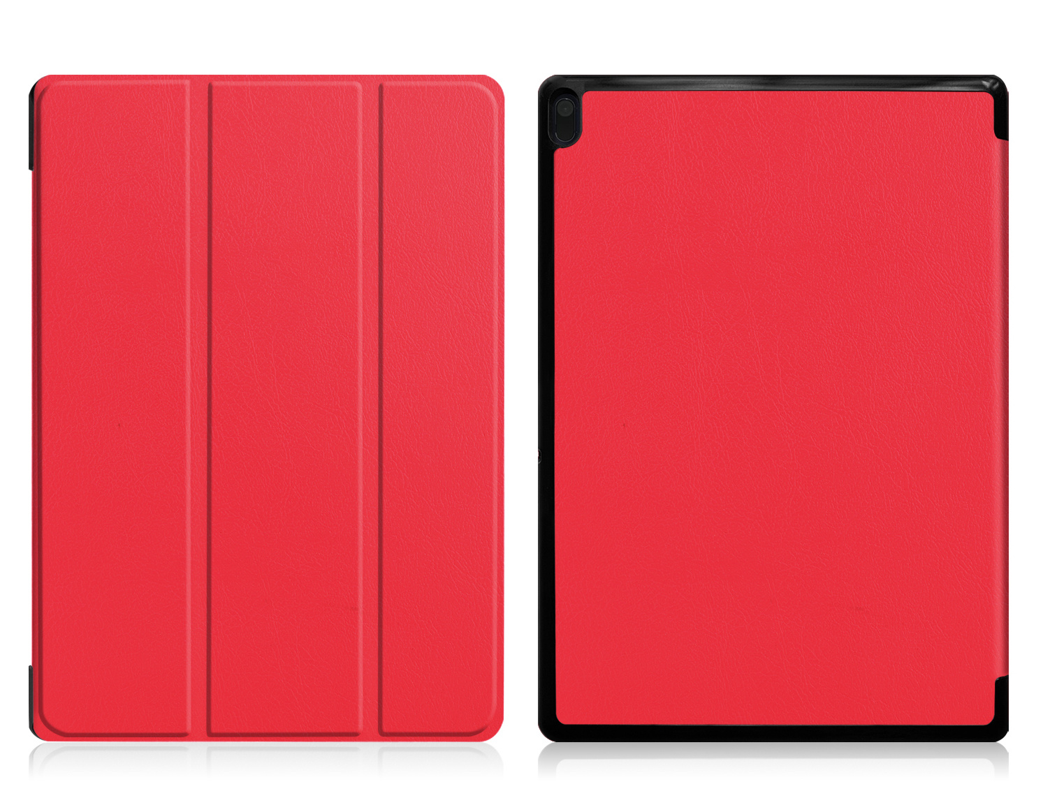 3-Vouw sleepcover hoes rood voor de Lenovo Tab E10