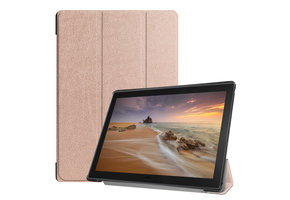 3-Vouw sleepcover hoes - Lenovo Tab E10 - Rose Goud