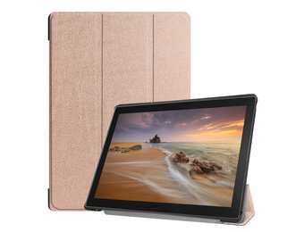 3-Vouw sleepcover hoes - Lenovo Tab E10 - Rose Goud