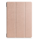 3-Vouw sleepcover hoes Rose Goud voor de Lenovo Tab E10