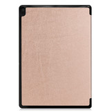 3-Vouw sleepcover hoes Rose Goud voor de Lenovo Tab E10