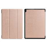 3-Vouw sleepcover hoes Rose Goud voor de Lenovo Tab E10