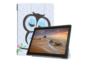 3-Vouw sleepcover hoes - Lenovo Tab E10 - Lazy Owl