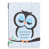 3-Vouw sleepcover hoes Lazy Owl voor de Lenovo Tab E10