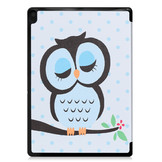3-Vouw sleepcover hoes Lazy Owl voor de Lenovo Tab E10